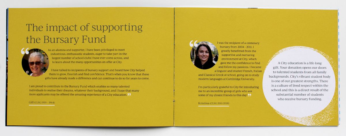 Bursary recipients heaadshots and quotes