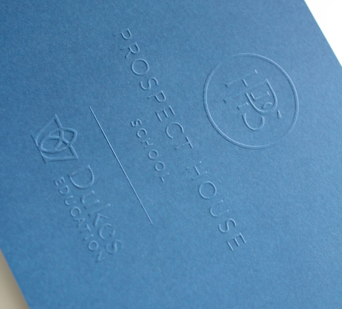 Prospectus embossed front cover
