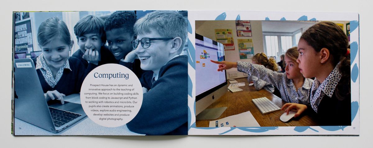 Prospectus ICT page and circle image